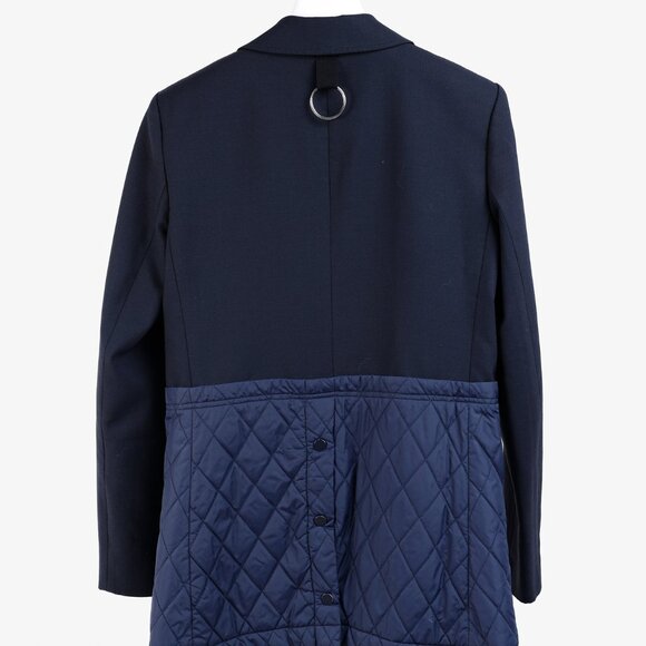 Tibi Quilted Combo Navy Blazer Jacket - Picture 3 of 12